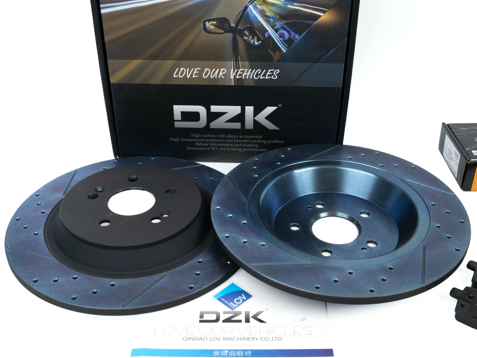 Задние тормозные диски DZK для JETOUR X90 Plus GEN 1 2021-н.в. 1.6 АМТ7 190 FWD