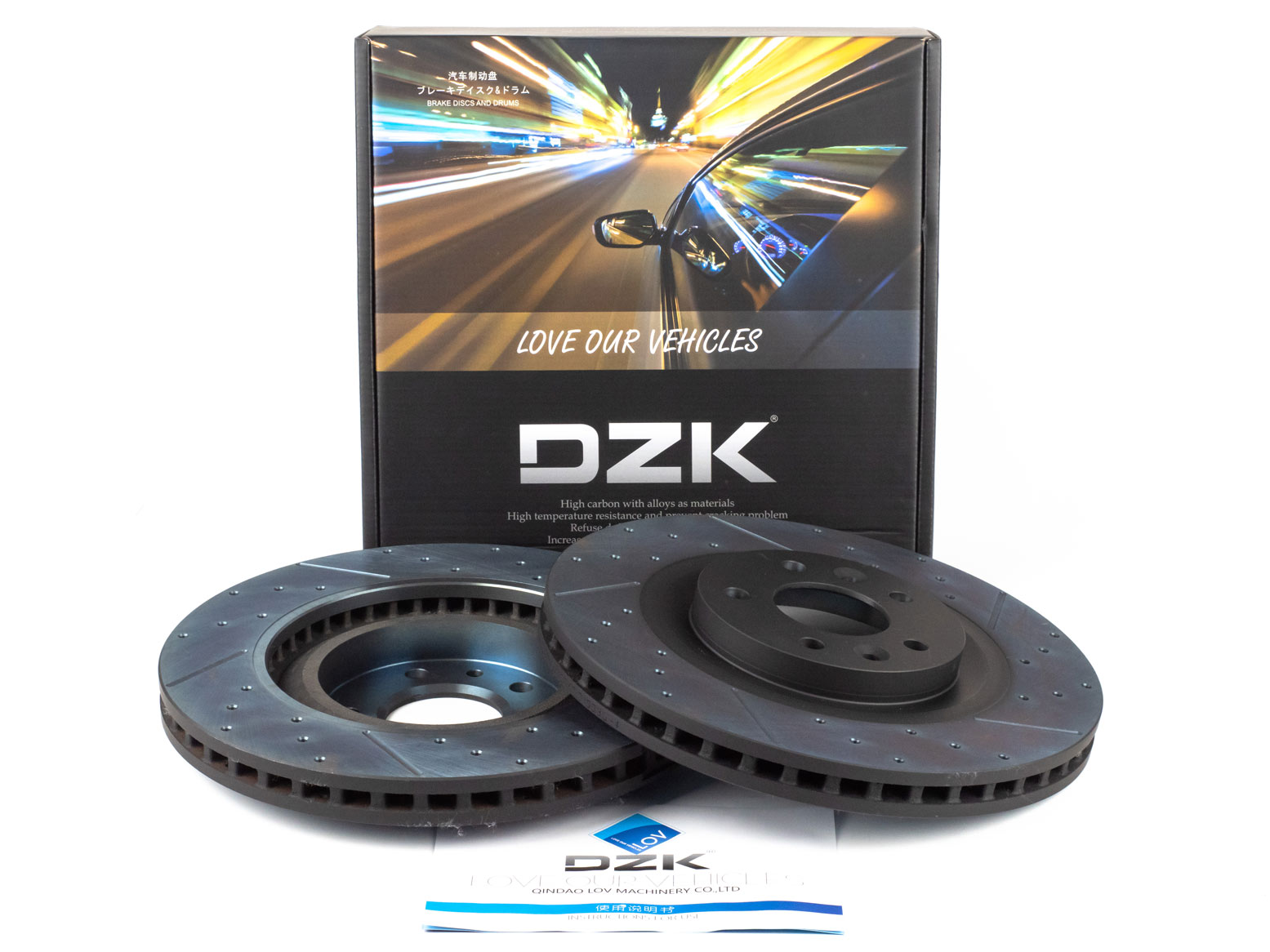 Передние тормозные диски DZK для EXEED TXL GEN 1 REST 1 2021-н.в. 1.6 AMT7 186 AWD